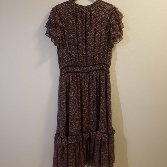 Rebecca Minkoff Black and Pink Midi Dress - Picture 5 of 10